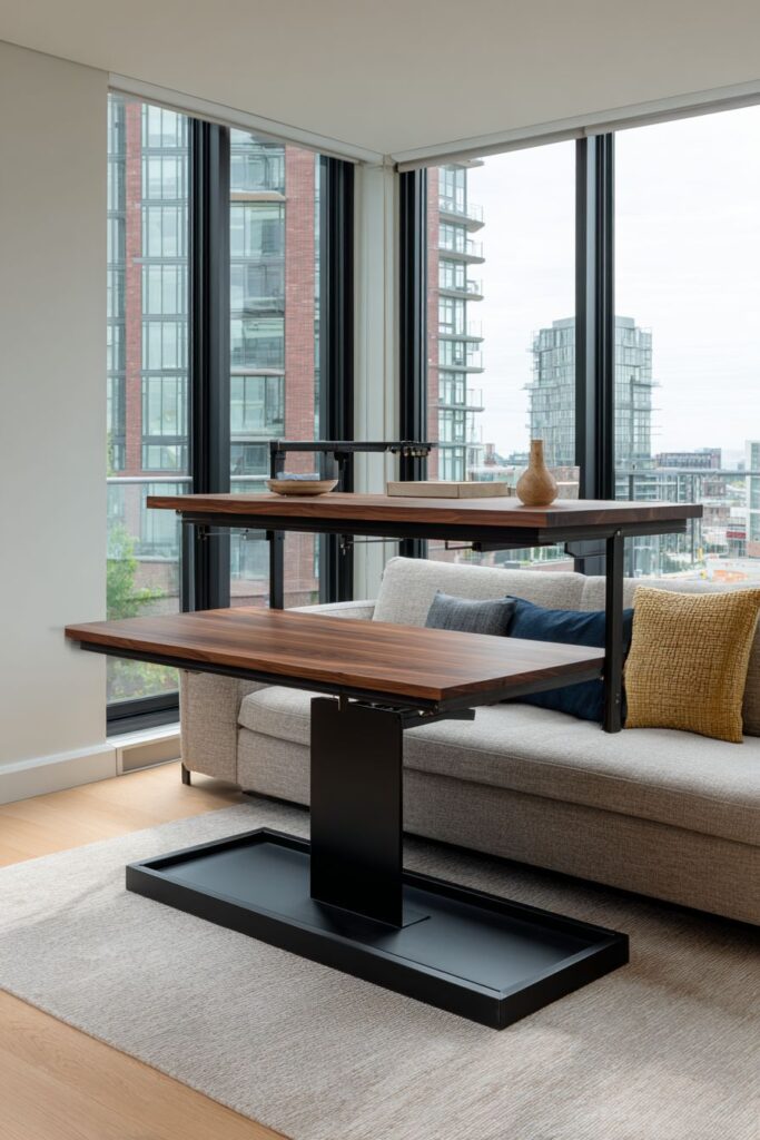 Convertible Coffee Table with Hydraulic Lift