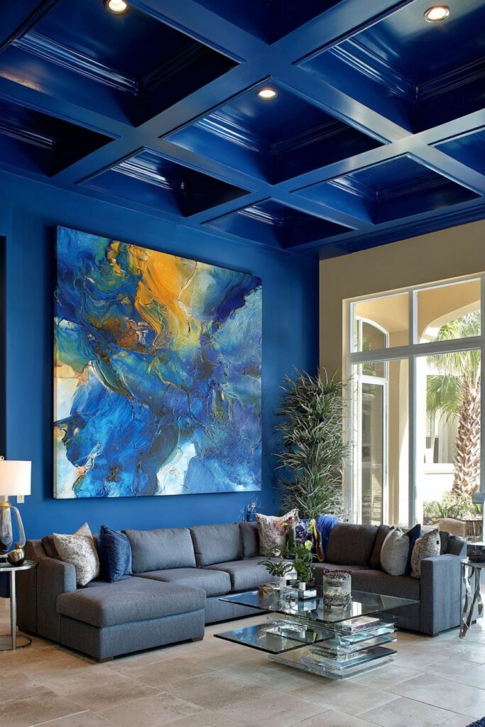 Dramatic Coffered Ceiling Design
