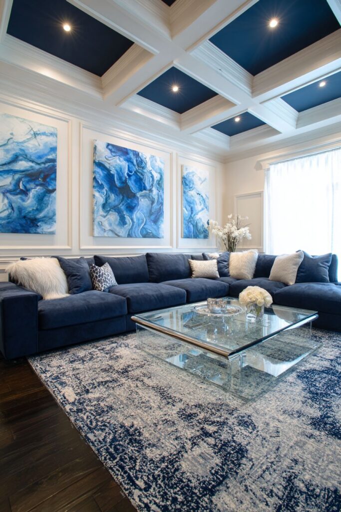 Dramatic Coffered Ceiling Design