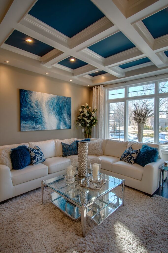 Dramatic Coffered Ceiling Design