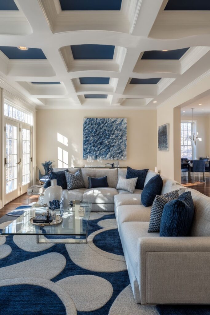Dramatic Coffered Ceiling Design