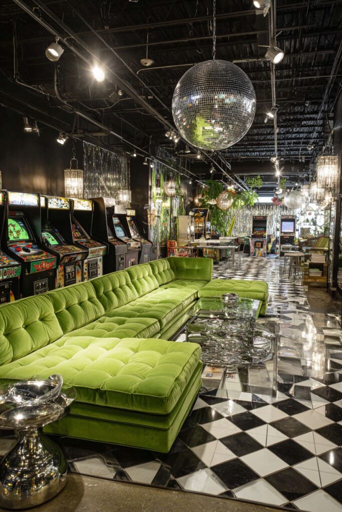 Retro-Futuristic Arcade Dreams with Geometric Boldness