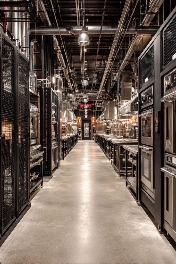 Custom Steel Cabinetry with Mesh Panel Inserts