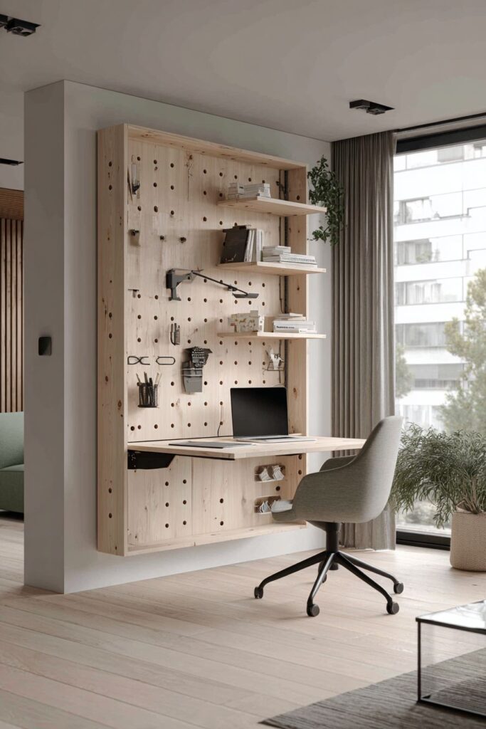 Fold-Down Desk Home Office Transformation