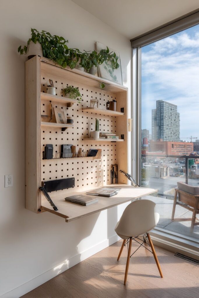 Fold-Down Desk Home Office Transformation