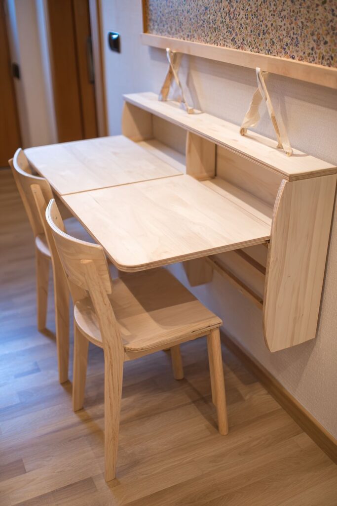 Scandinavian Drop-Leaf Square Table