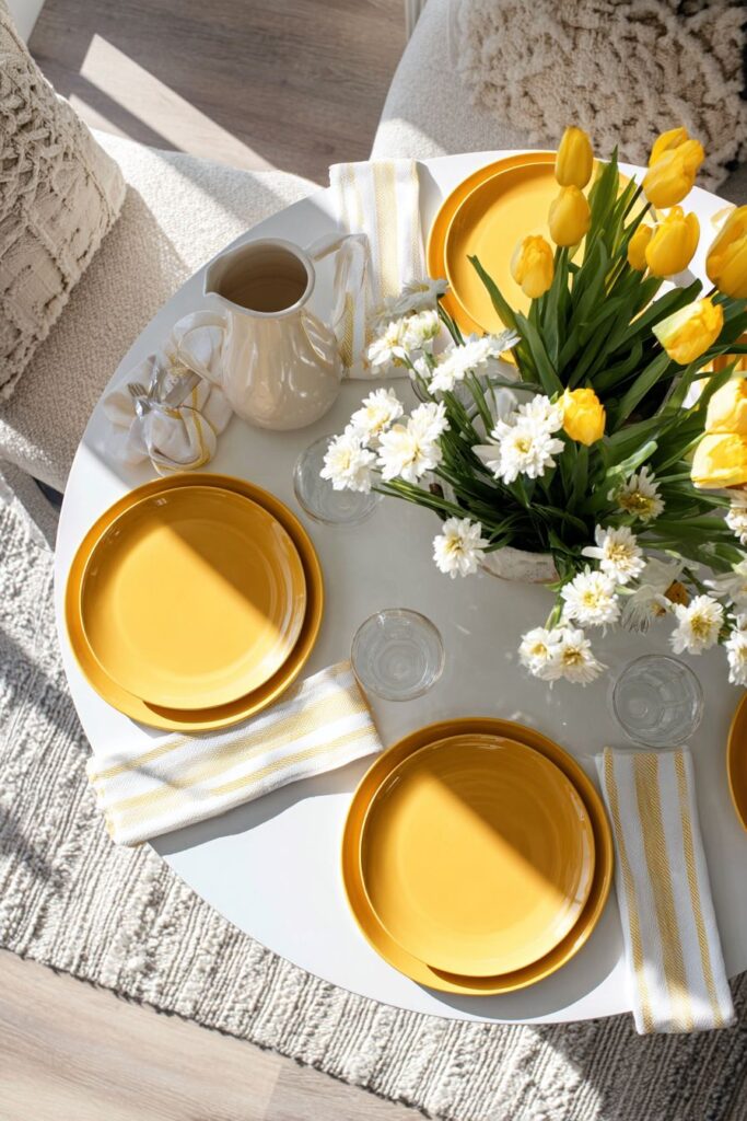 Cheerful Brunch in Yellow and White