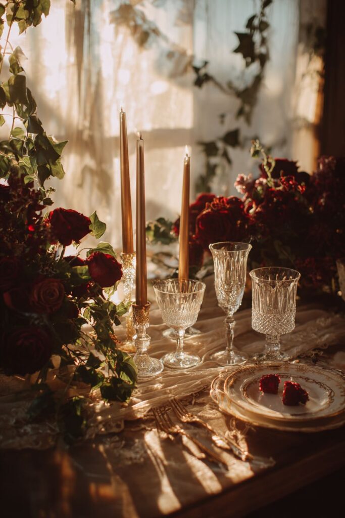 Golden Hour Candlelight Romance