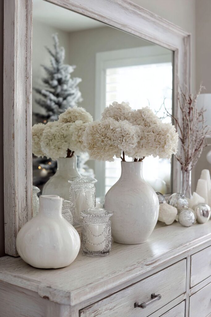 Dresser Vignette Winter Styling