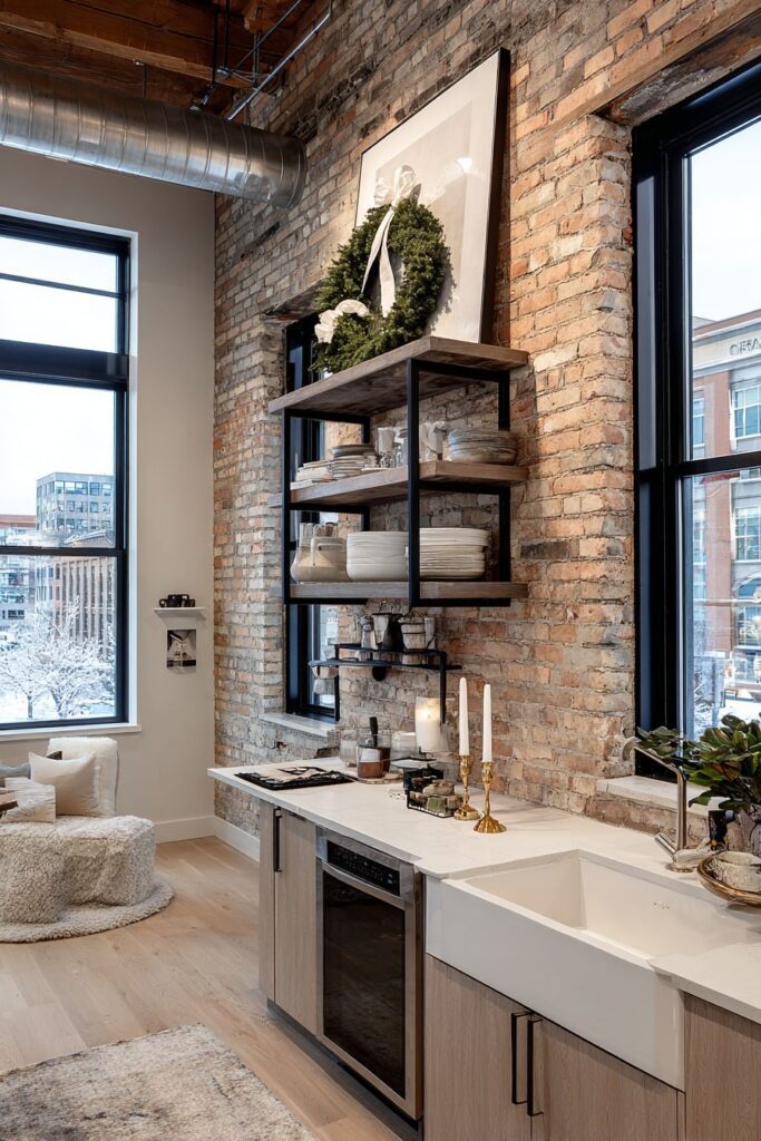 Industrial Chic with Soft Winter Contrasts