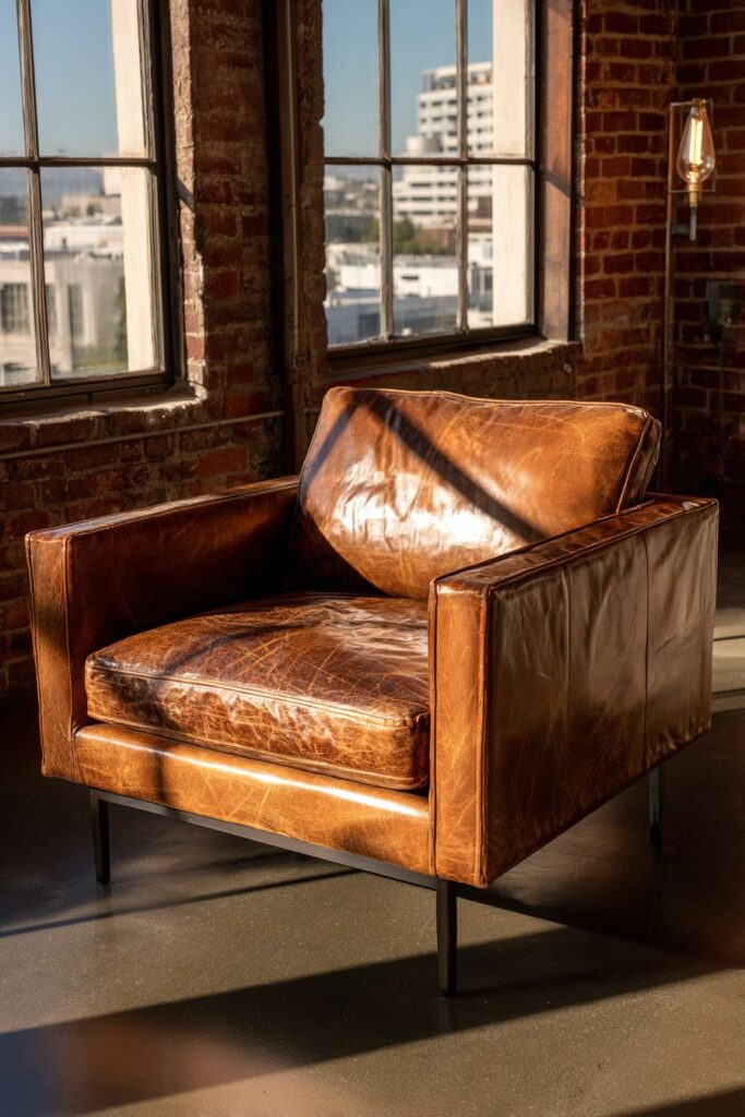 Industrial Edge: Cognac Leather Character