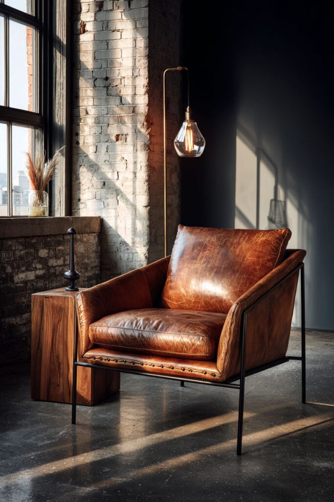 Industrial Edge: Cognac Leather Character