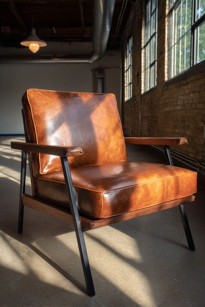 Industrial Edge: Cognac Leather Character