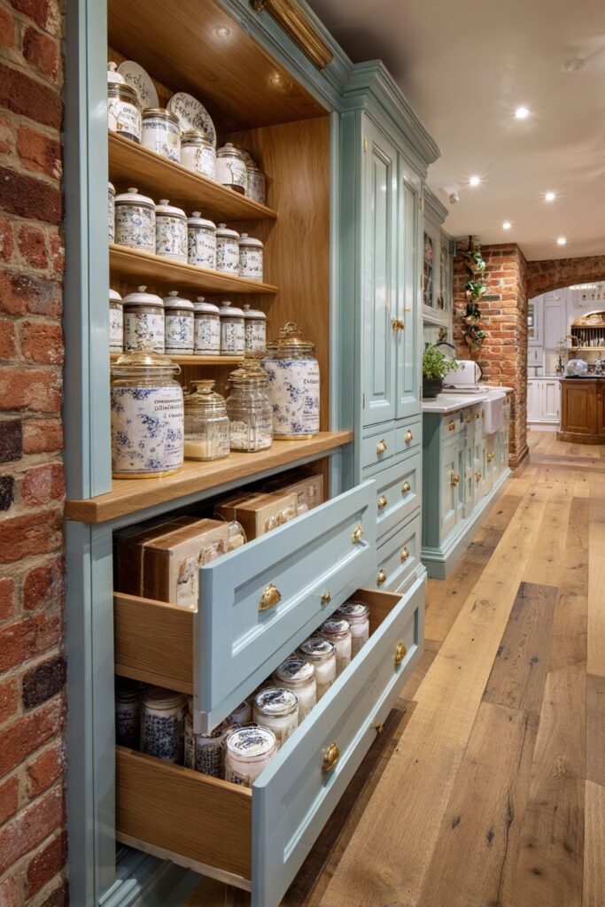Vintage Cottage Kitchen Storage