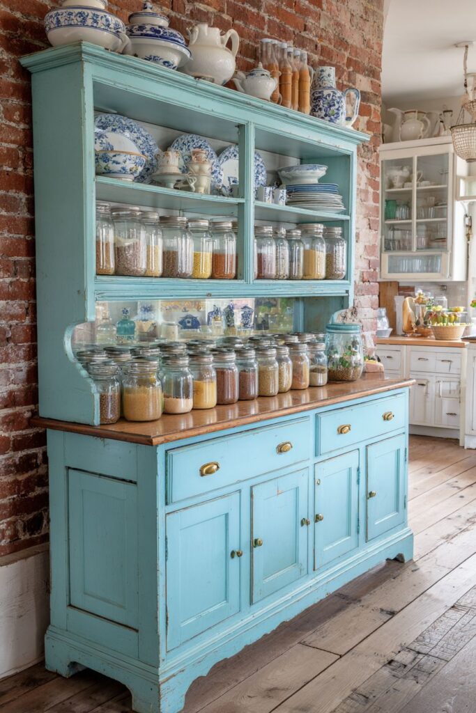 Vintage Cottage Kitchen Storage