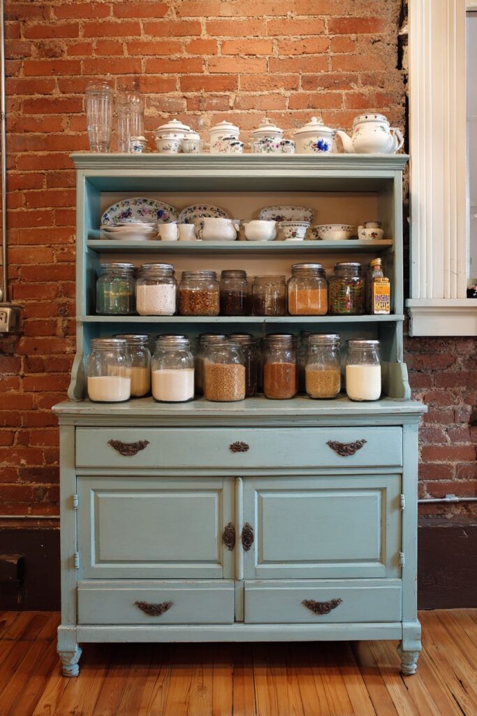 Vintage Cottage Kitchen Storage