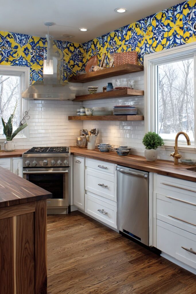 Portuguese Tile Artistry with Contemporary Balance