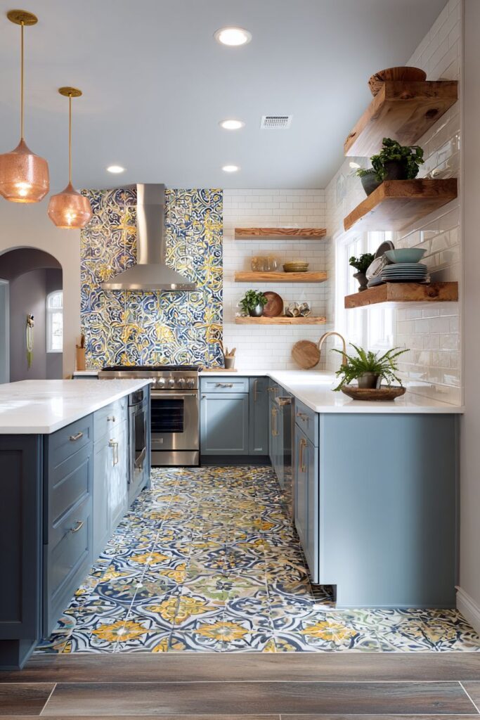 Portuguese Tile Artistry with Contemporary Balance