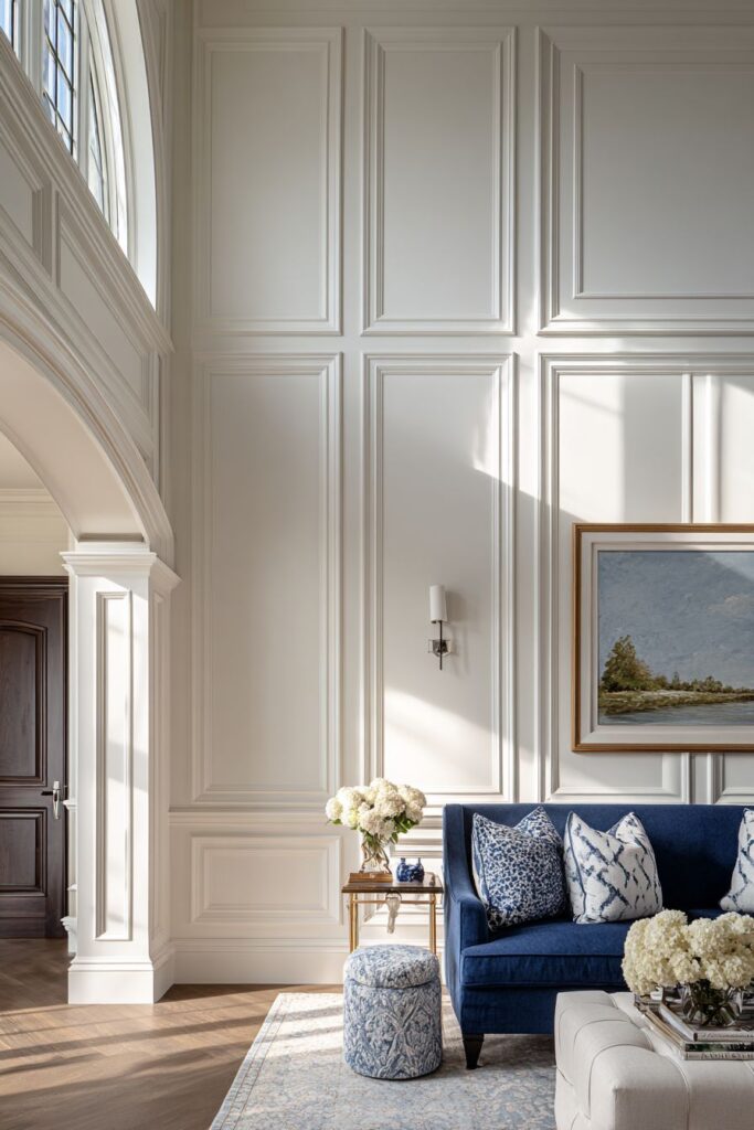 Classic Wainscoting with Two-Tone Paint