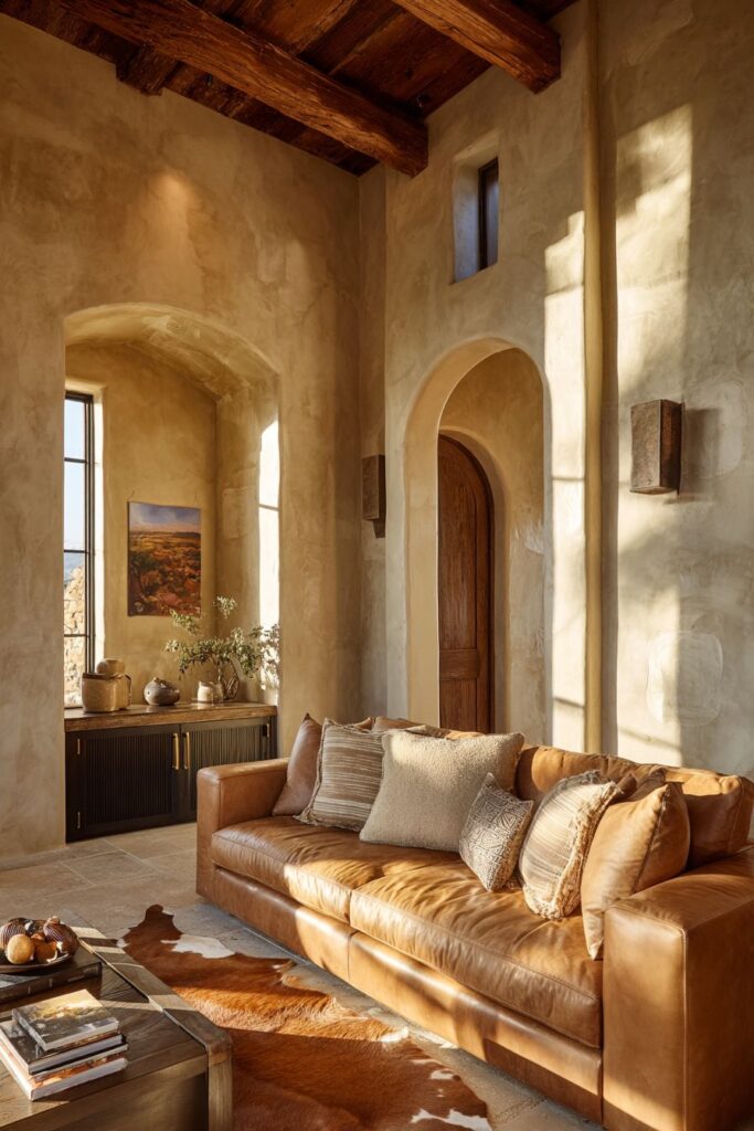 Caramel Leather with Organic Warmth