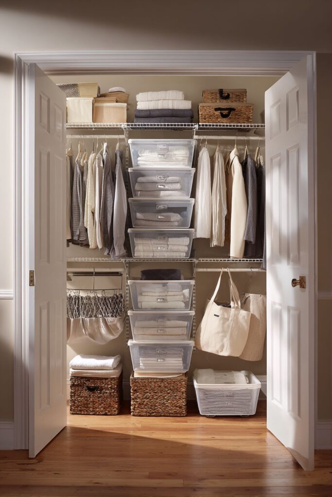 Modular Closet System with Clear Organization