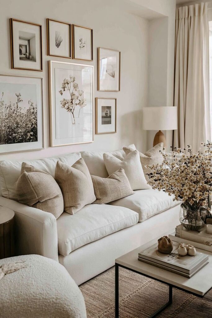 Monochromatic Gallery Wall Statement