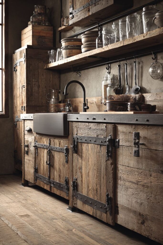 Industrial-Style Weathered Pine Authenticity