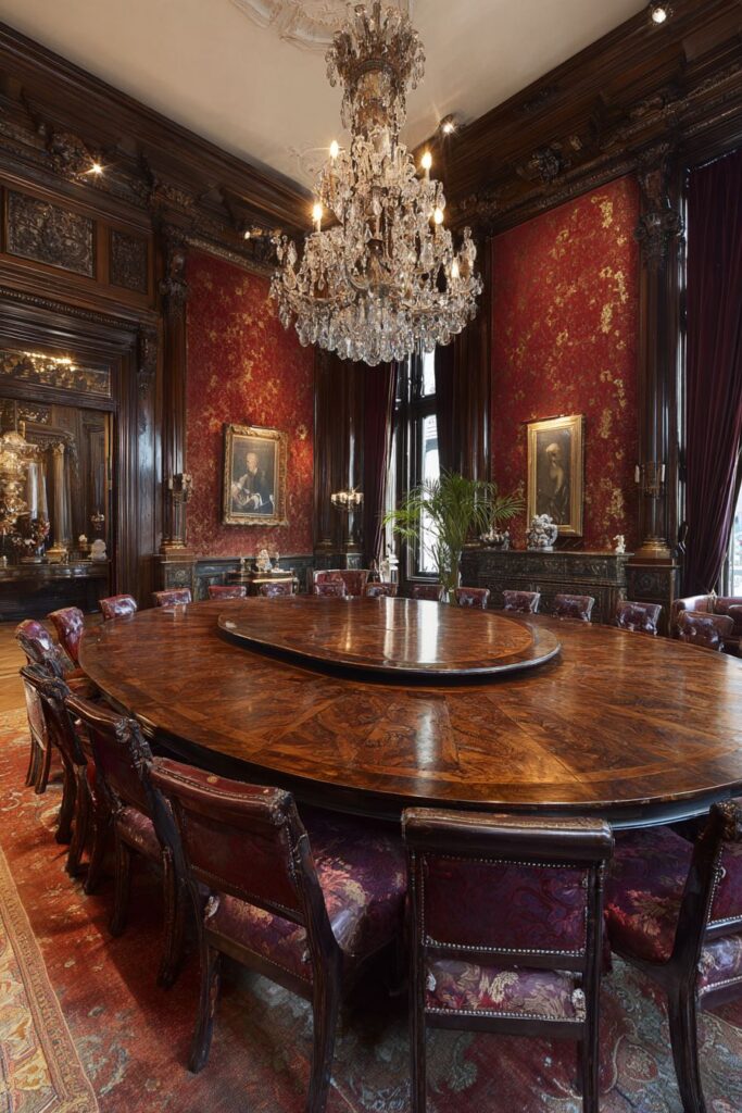 Circular Table with Lazy Susan Innovation
