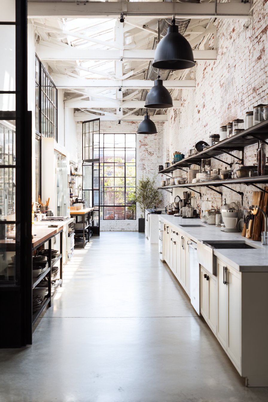 Design with Minimal Upper Cabinets and Open Space