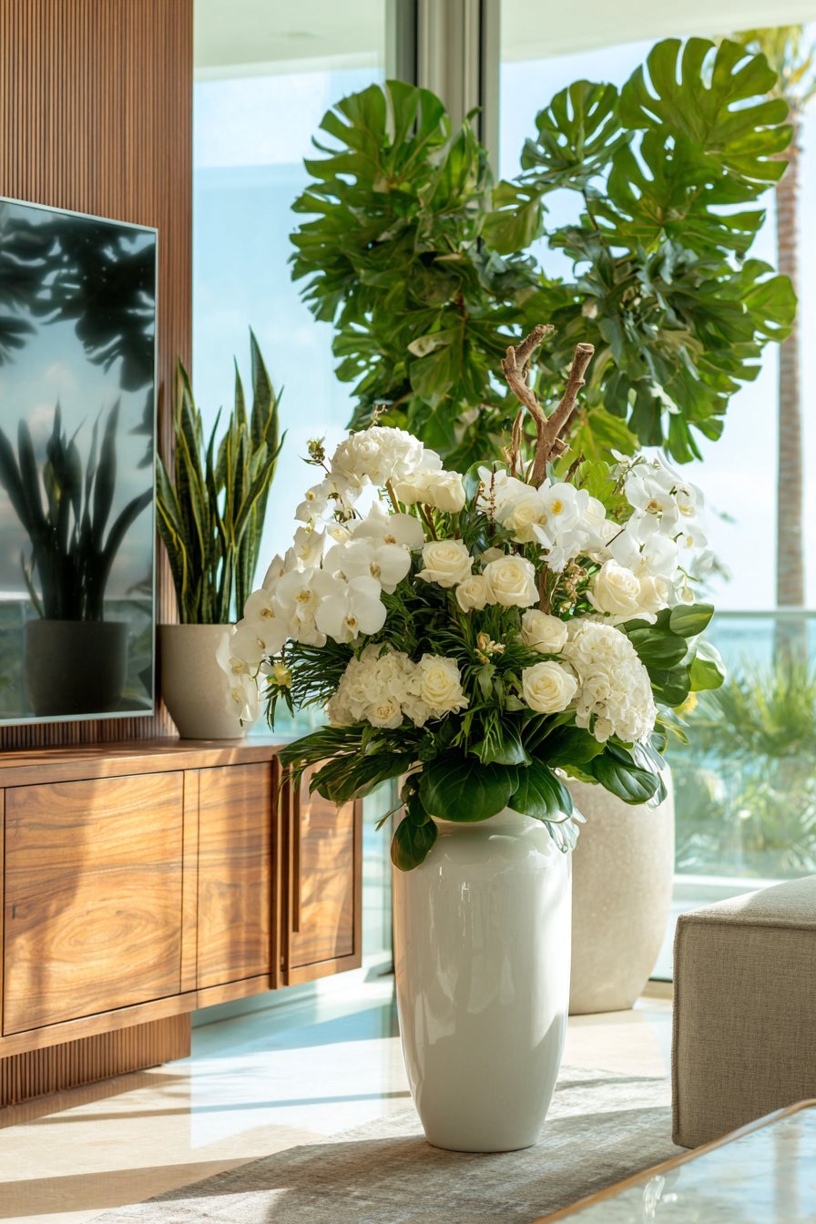 Fresh Flowers and Living Elements Connect to Nature