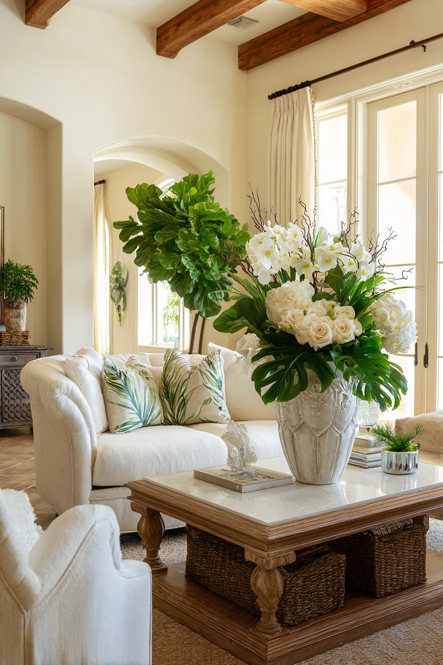 Fresh Flowers and Living Elements Connect to Nature