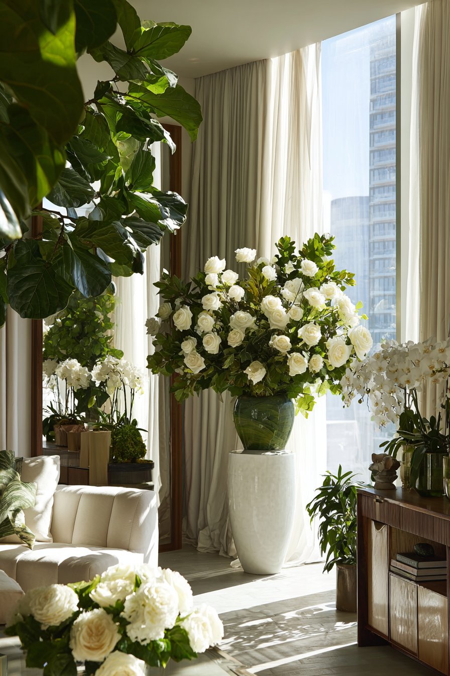 Fresh Flowers and Living Elements Connect to Nature