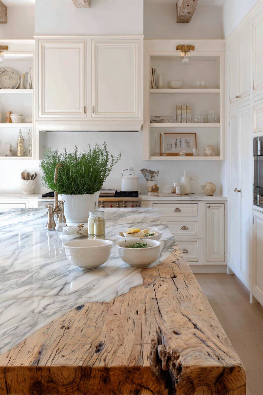 Marble or Butcher Block Countertops