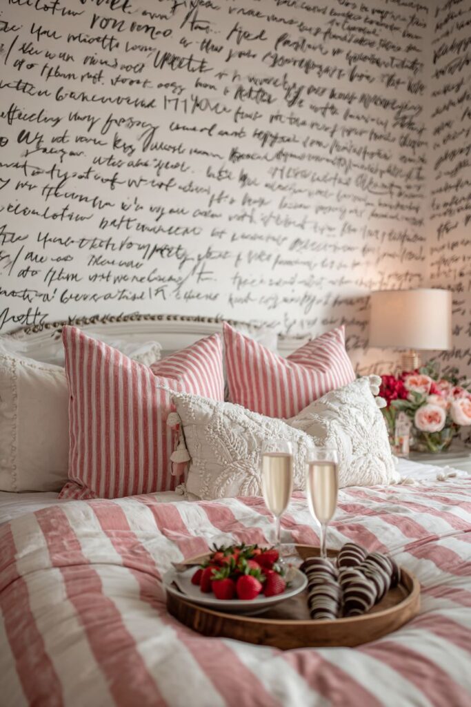 Romantic Bedroom Message Display