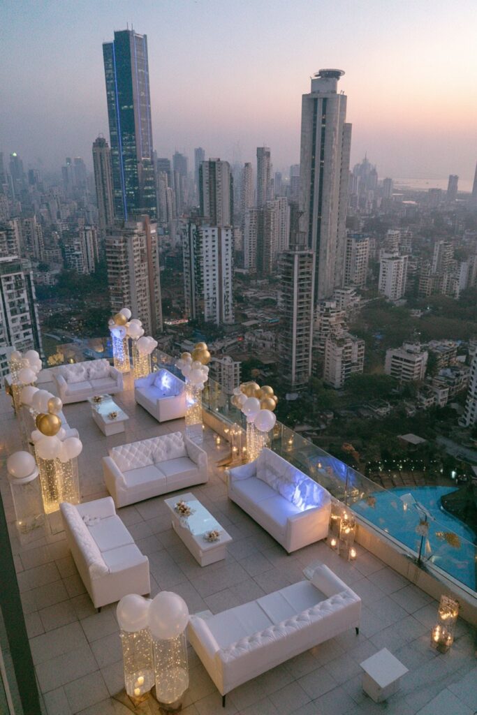 Urban Rooftop Evening Celebration