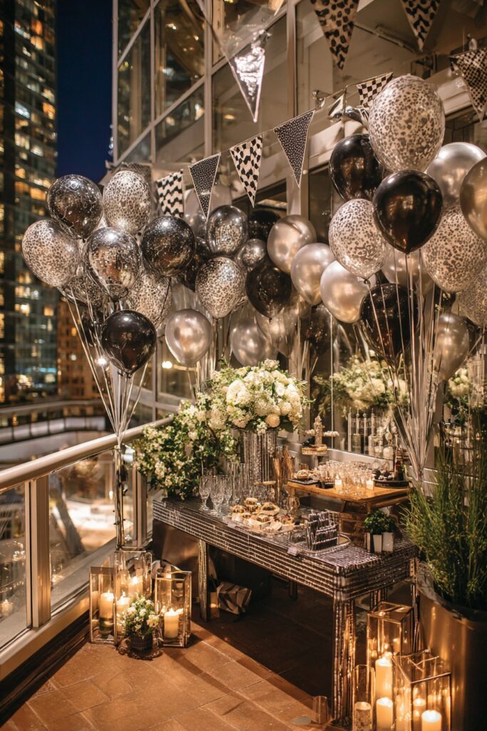 Urban Rooftop Evening Celebration