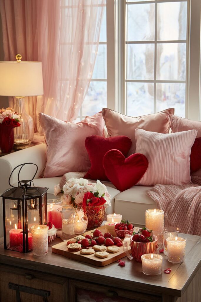 Romantic Living Room Charcuterie Experience