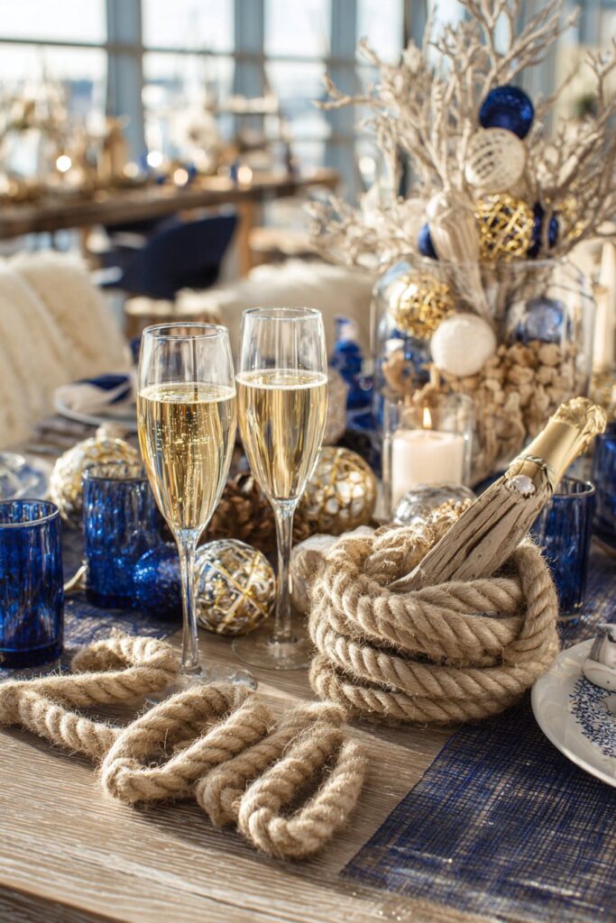 Coastal-Themed Navy, Gold, and White Celebration
