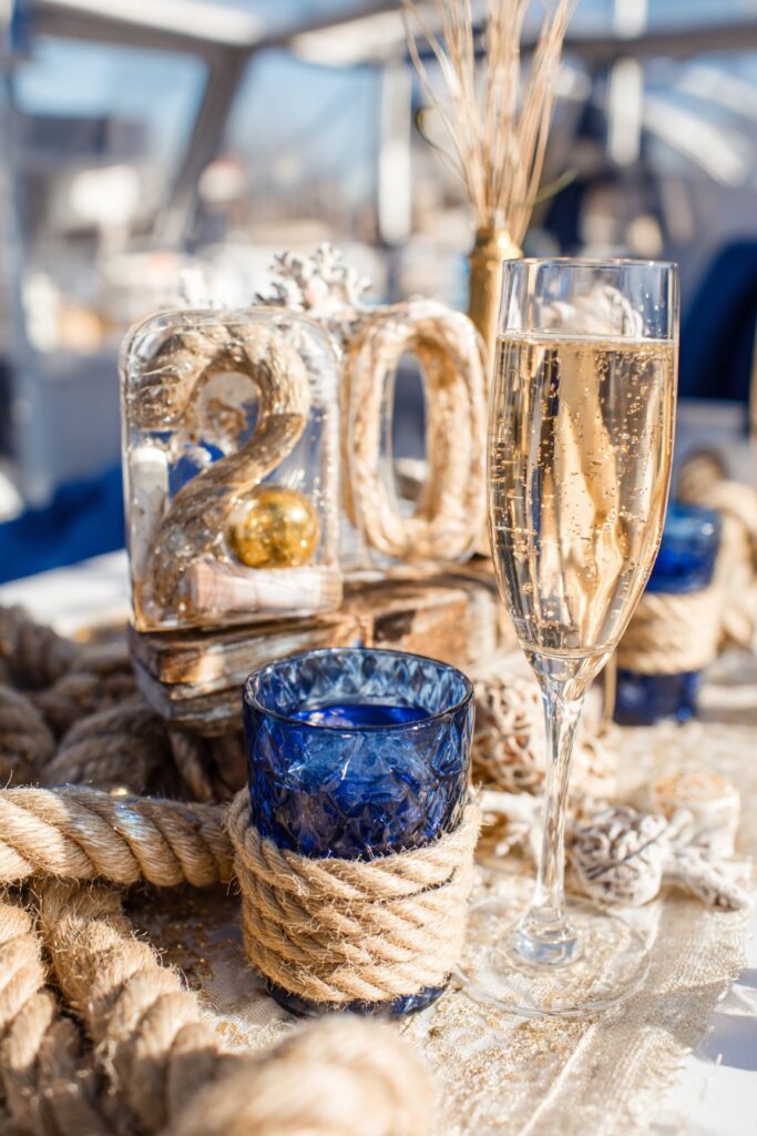 Coastal-Themed Navy, Gold, and White Celebration