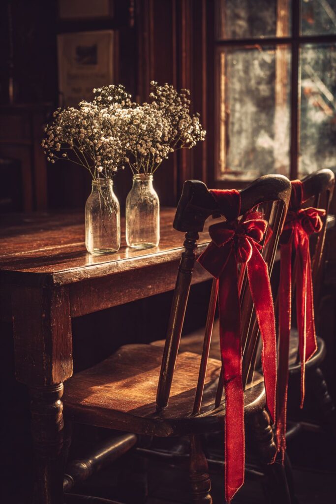 Elegant Dining Chair Ribbon Transformation