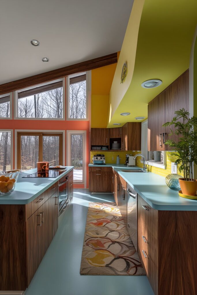 Colorful Laminate Countertops and Backsplashes