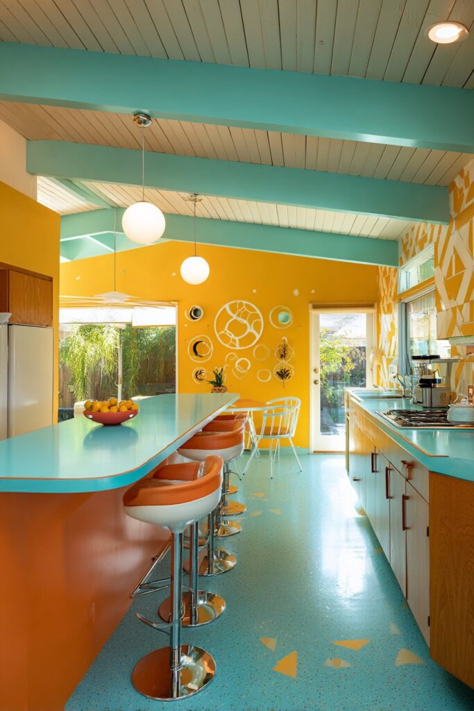 Colorful Laminate Countertops and Backsplashes