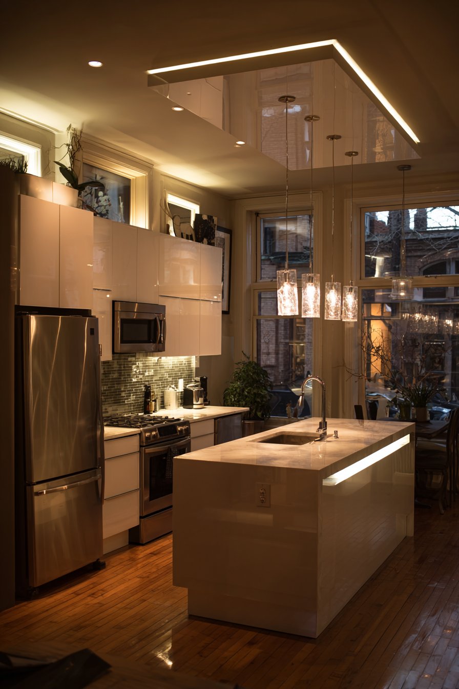 Implement Strategic Lighting Layers for Visual Expansion