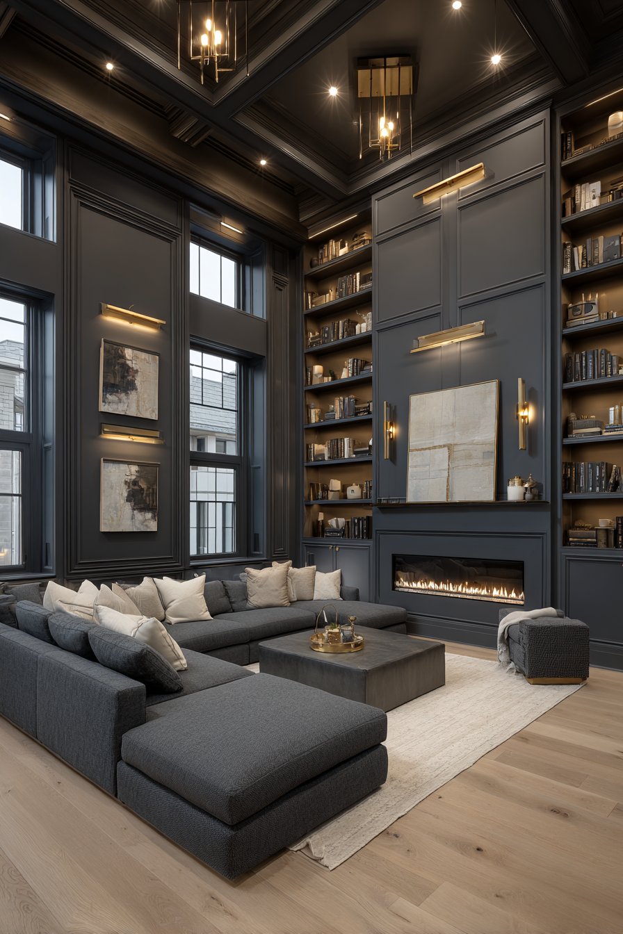 Warm Charcoal Gray Anchors Modern Luxury