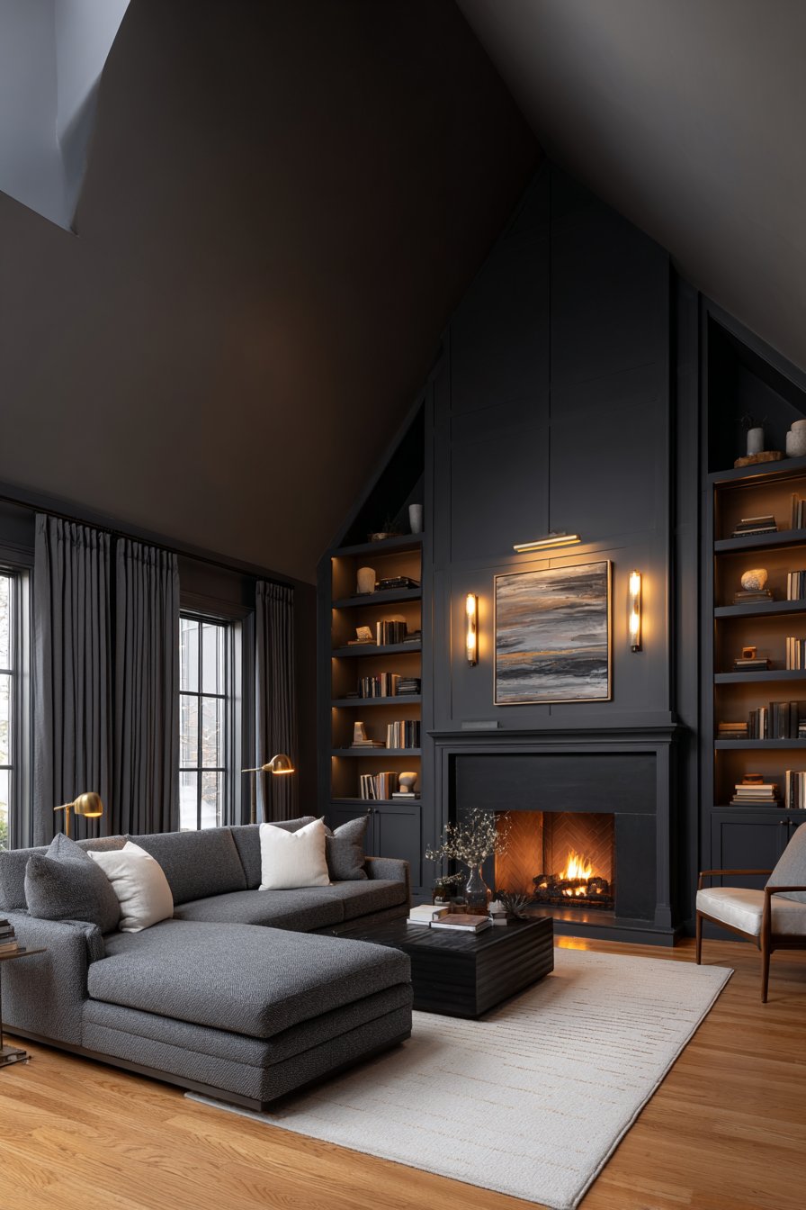 Warm Charcoal Gray Anchors Modern Luxury