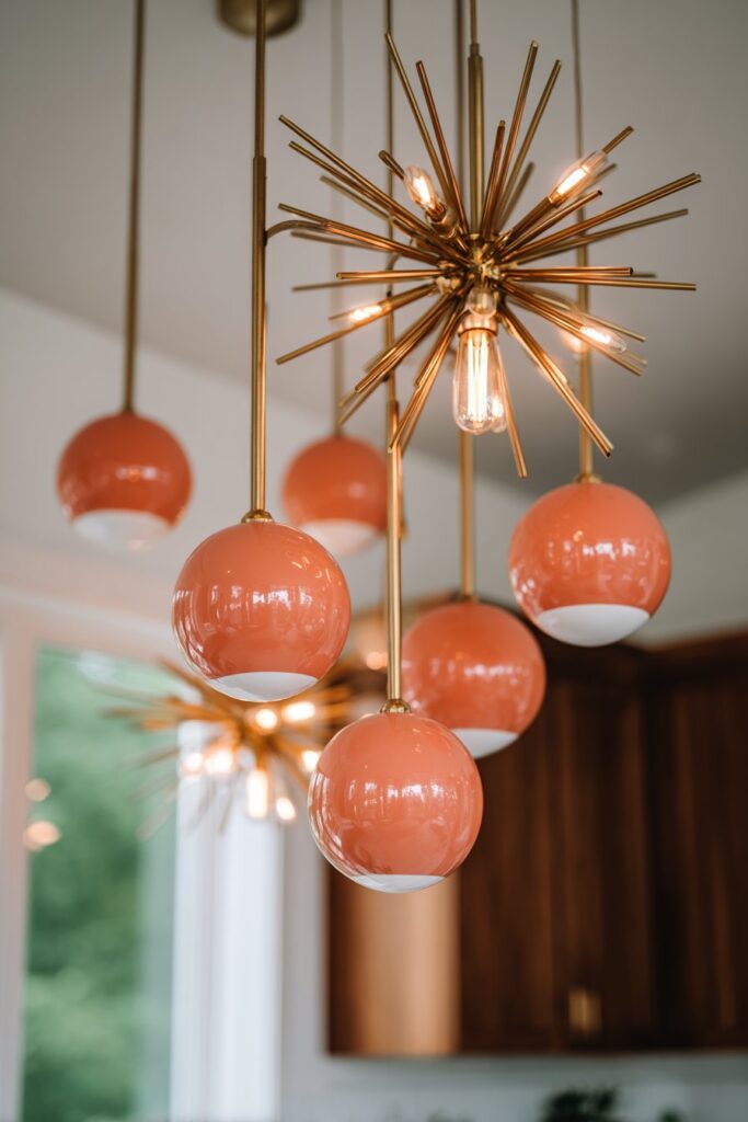 Pendant Lighting with Geometric Shapes