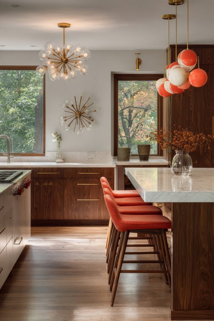 Pendant Lighting with Geometric Shapes