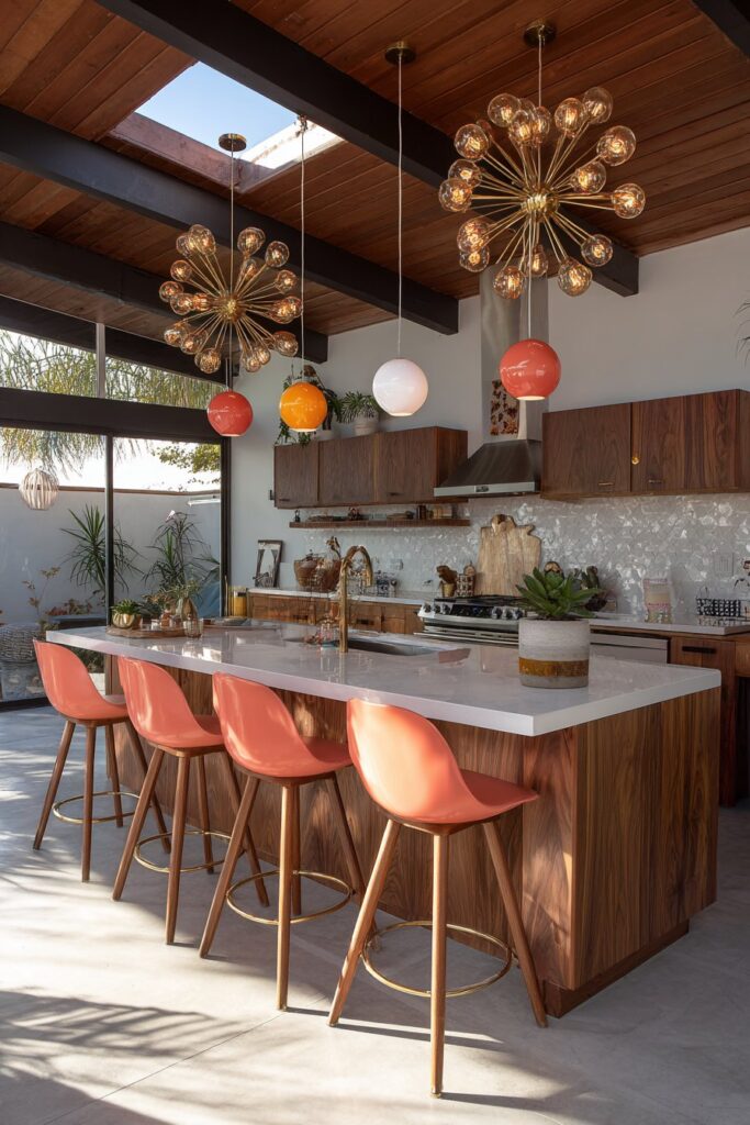 Pendant Lighting with Geometric Shapes