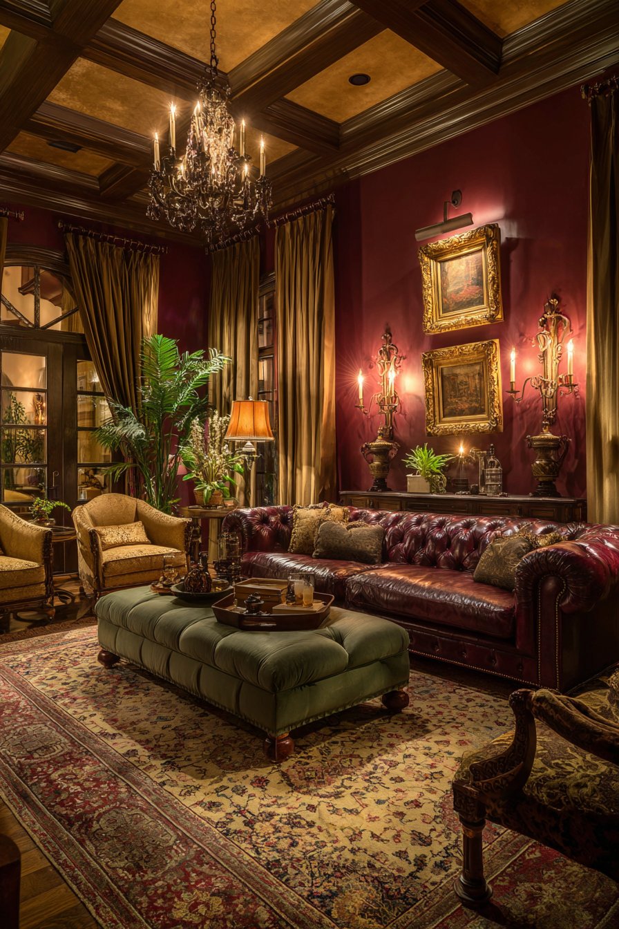 Burgundy and Wine Tones Add Regal Warmth