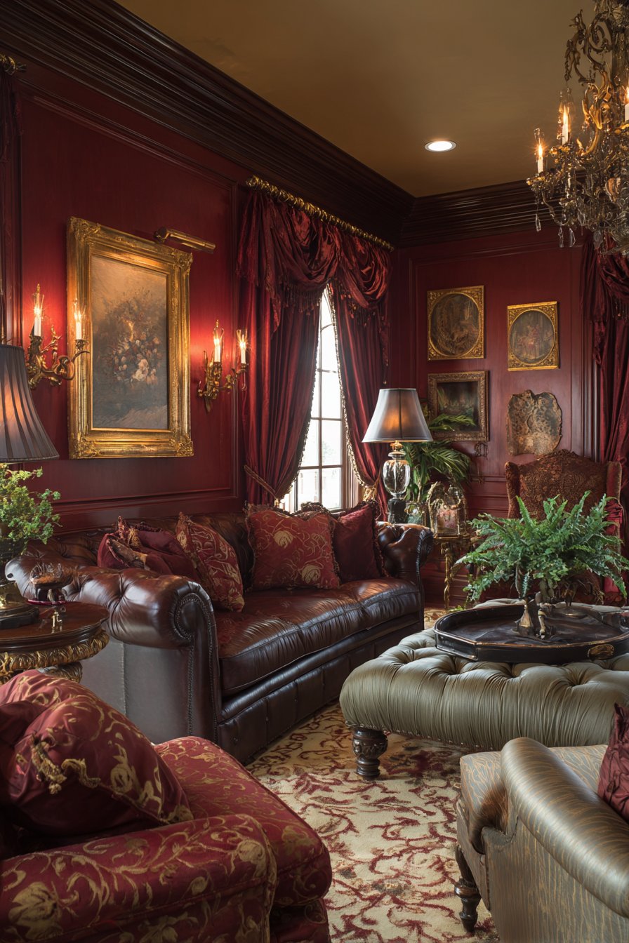 Burgundy and Wine Tones Add Regal Warmth